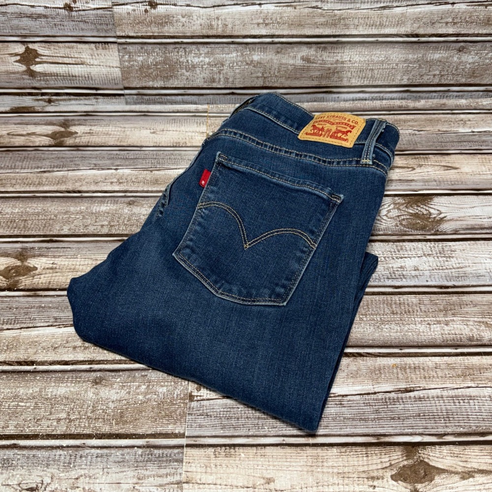 Levi's 311 Shaping Skinny Jeans Womens Size 29 Dark Blue Denim Mid Rise Stretch